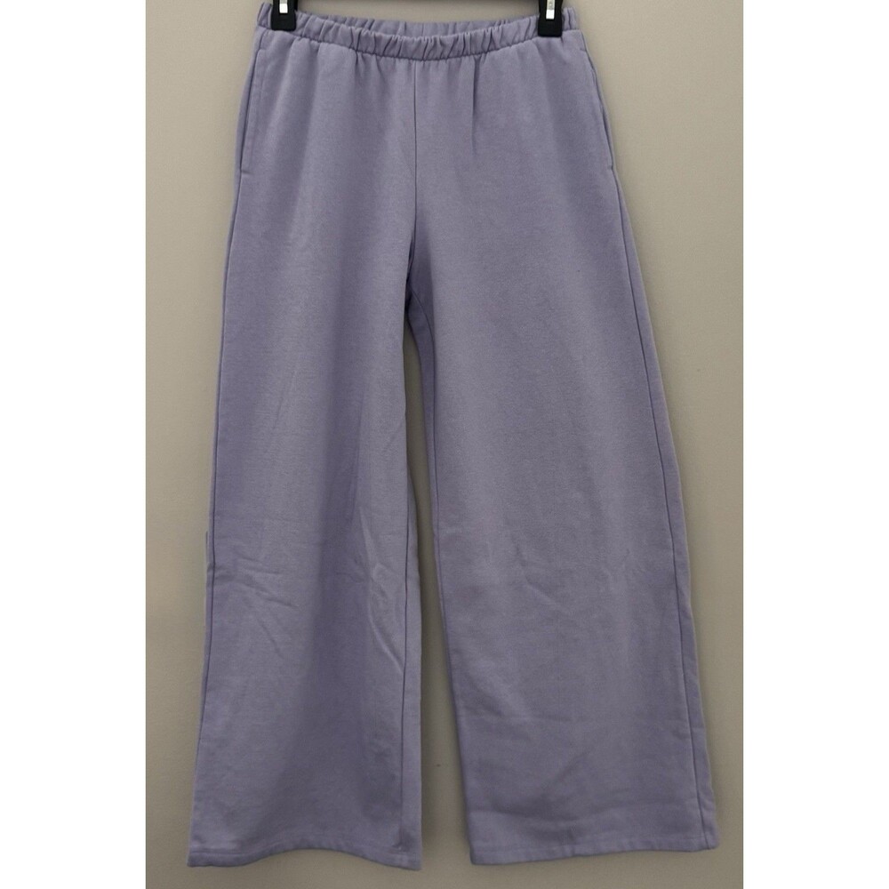 GAP Kids Girls (14-16) Purple WIDE LEG Fleece Sweatpants Elastic Waist Pockets